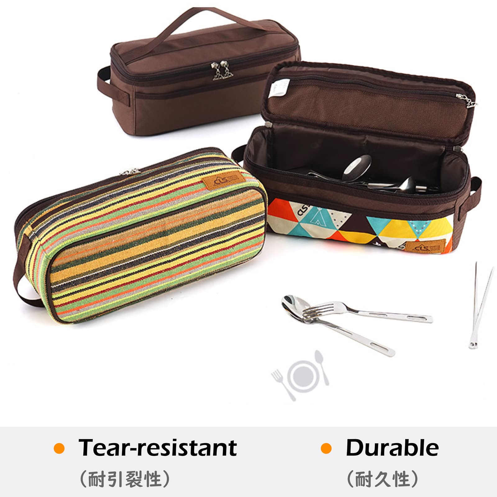 Triwonder Camping Travel Cookware Organizer Bag Cooking Utensils Storge Portable Pouch For Outdoor Barbecue Camping Cooking Spoo