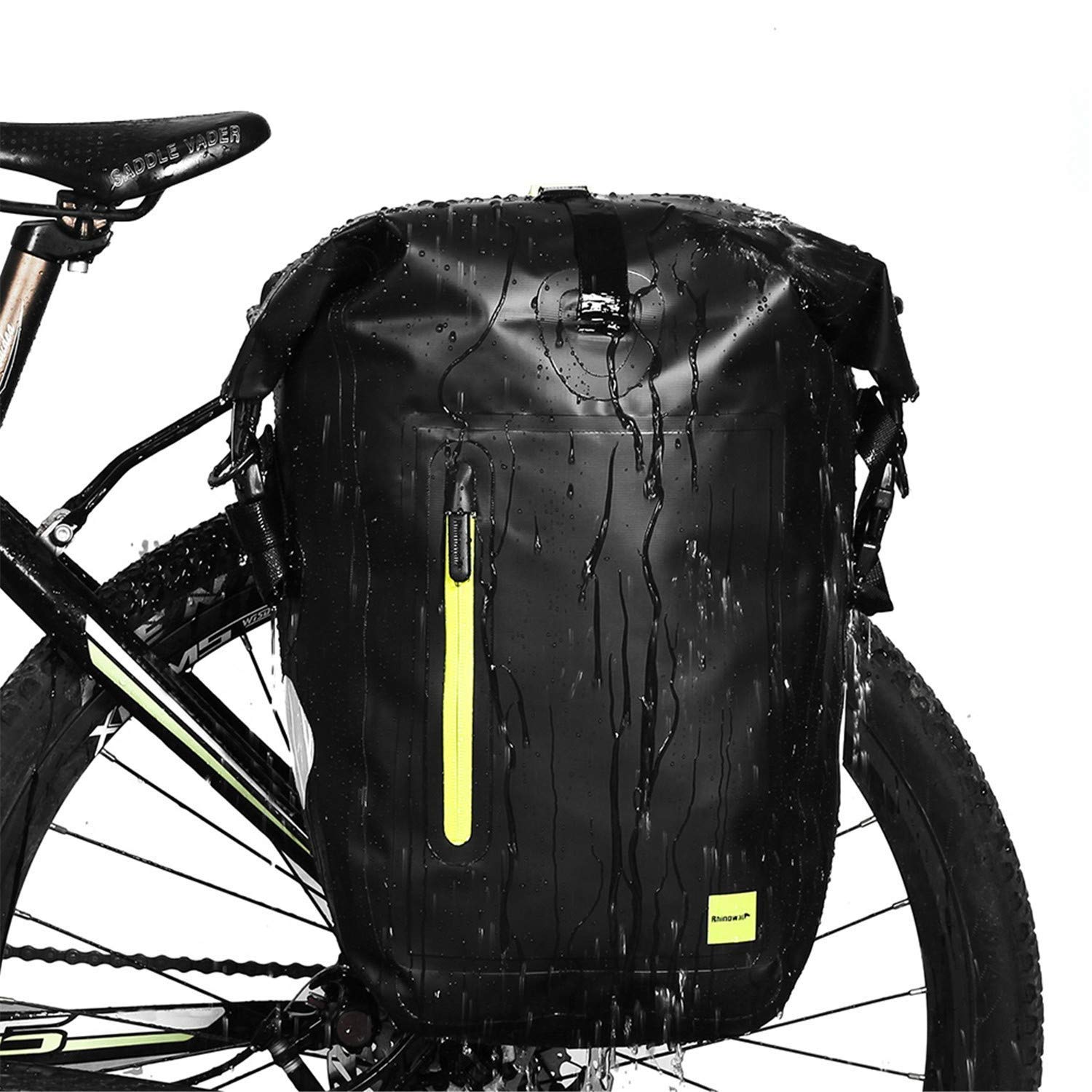 Rhinowalk Bike Bag Waterproof Bike Pannier Bag 25L,(for Bicycle Rack Saddle Bag Shoulder Bag Laptop Pannier Rack Bicycle Bag Pro