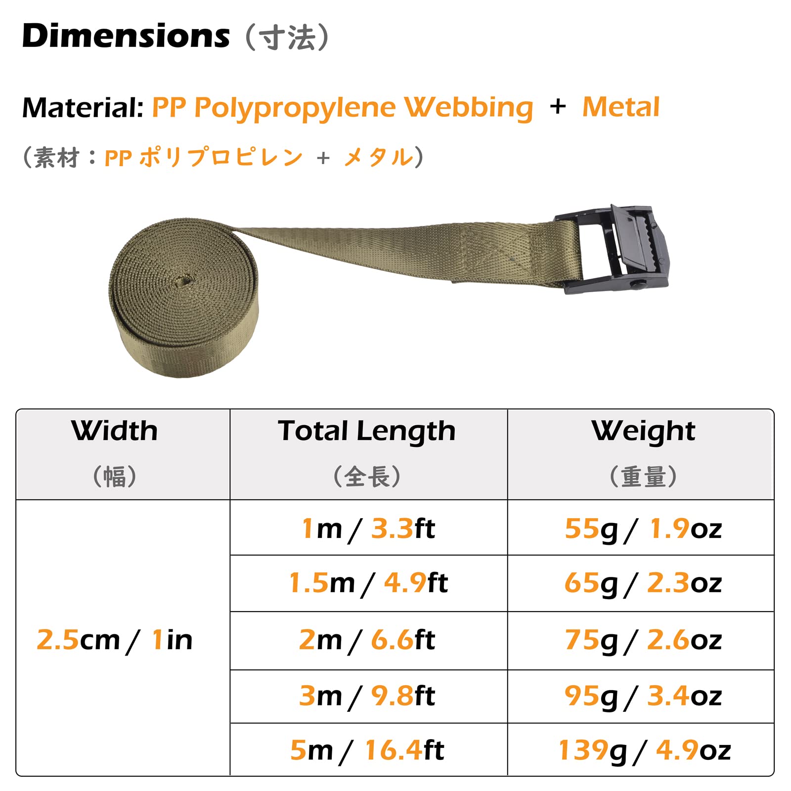 Triwonder Cinch Tie Down Strap Lashing Straps Heavy Duty Nylon Straps With Cam Buckles For Cargo, Trucks, Boat, Motorcycle,Sup,