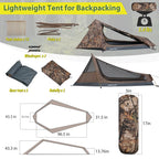 Geertop Ultralight 1-Person Backpacking Tent Waterproof All-Season Solo Tent For Camping Hiking Adventures