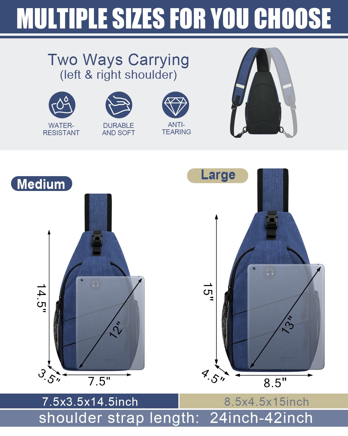 Pritent Crossbody Bags for Women Men Trendy Sling Bag Bakpack Casual Chest Bag with Convertible Shoulder Strap Travel Cross Body