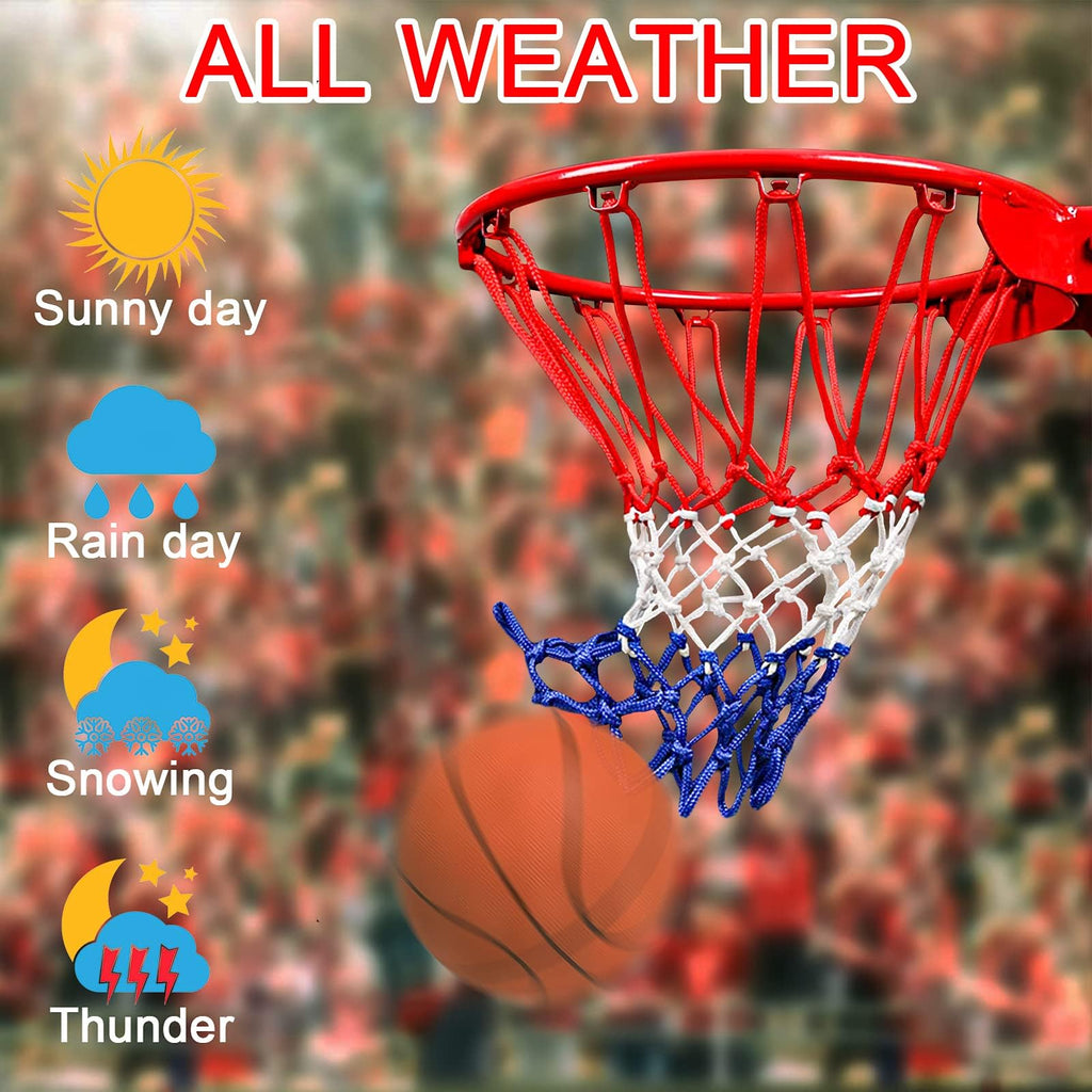 Neijiang Basketball Net Replacement, 2024 Upgrade Thick Professional Basketball Nets Heavy Duty Outdoor, All Weather Anti Whip C