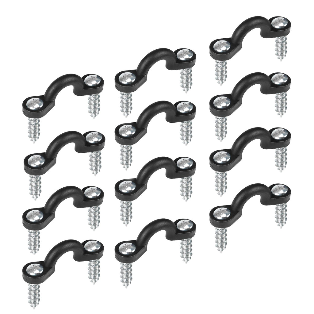 Booms Fishing Ma1 Kayak Pad Eye Nylon Nuts & Bolts Kit 12Pcs Black