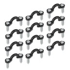 Booms Fishing Ma1 Kayak Pad Eye Nylon Nuts & Bolts Kit 12Pcs Black