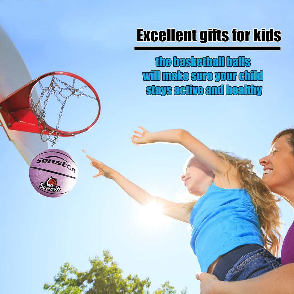 Senston Kids Junior Basketball Balls Size 5 Basketballs Outdoor/Indoor Game Basket Ball J503 With Pump
