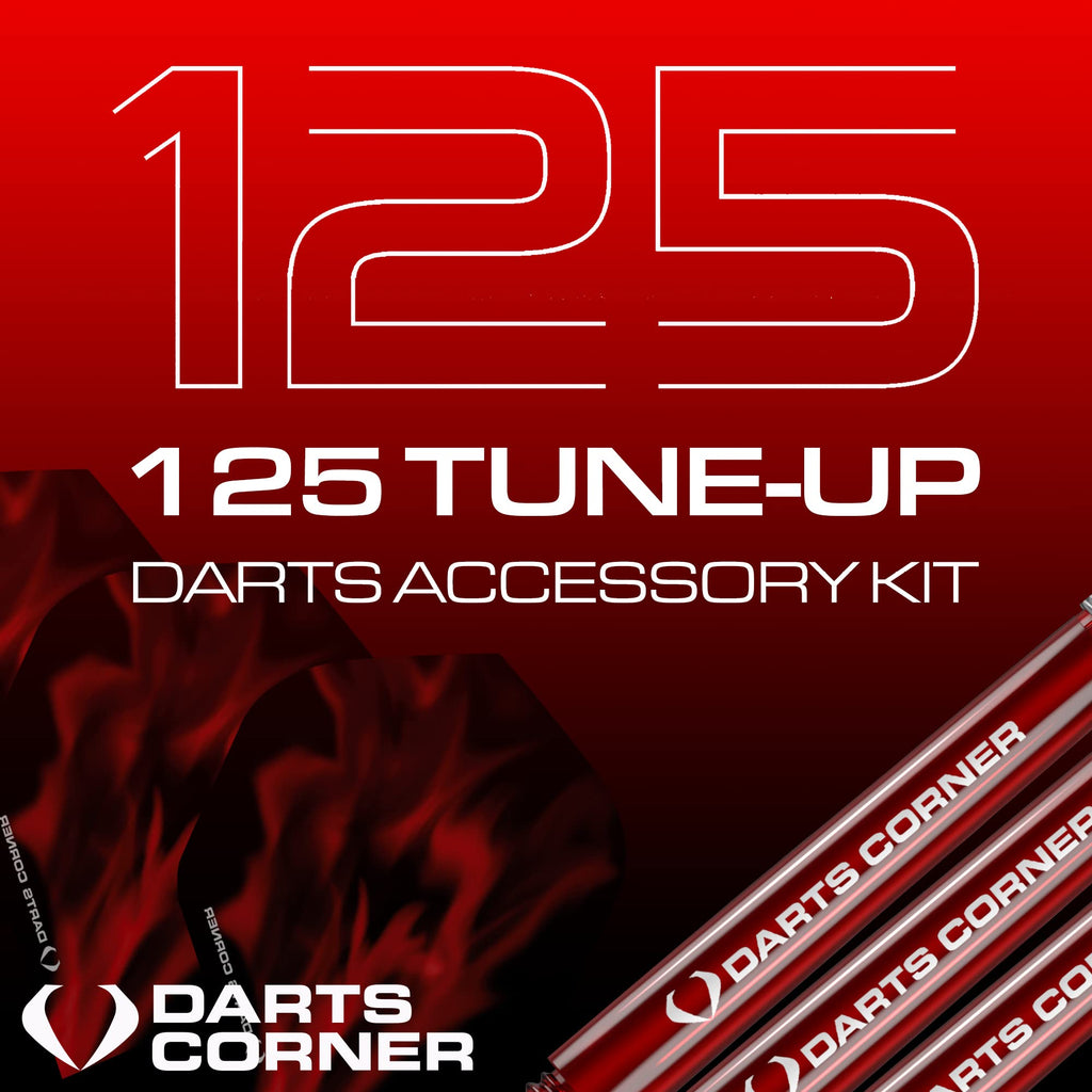 Darts Corner Bx228 Tune Up Kit | 125Pc Accessory Pack Including 24 Shafts, 36 Flights, Point Protectors, Shaft Springs, Broken S