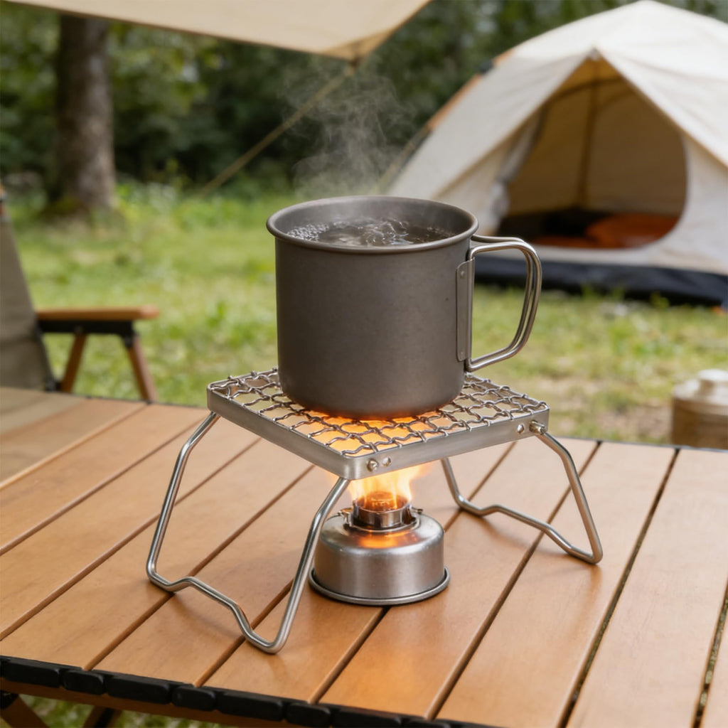Redcamp 6 Small Folding Campfire Grill, 304 Stainless Steel Firepit Grill Grate, Heavy Duty Portable Camping Grill With Carrying