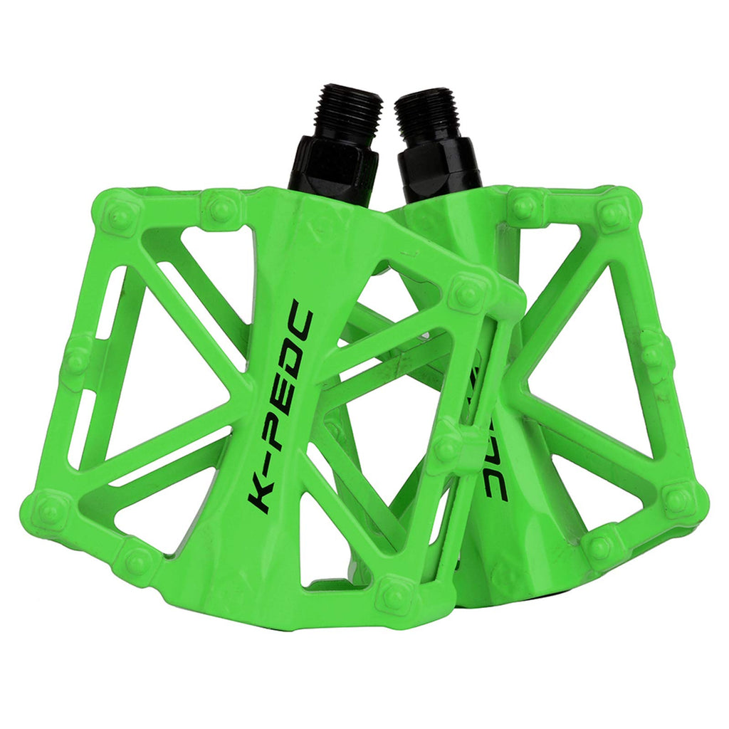 Boruizhen Aluminium Cnc Bike Platform Pedals Lightweight Road Cycling Bicycle Pedals For Mtb Bmx (Green)