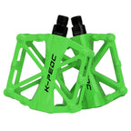 Boruizhen Aluminium Cnc Bike Platform Pedals Lightweight Road Cycling Bicycle Pedals For Mtb Bmx (Green)