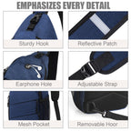 Pritent Crossbody Bags for Women Men Trendy Sling Bag Bakpack Casual Chest Bag with Convertible Shoulder Strap Travel Cross Body
