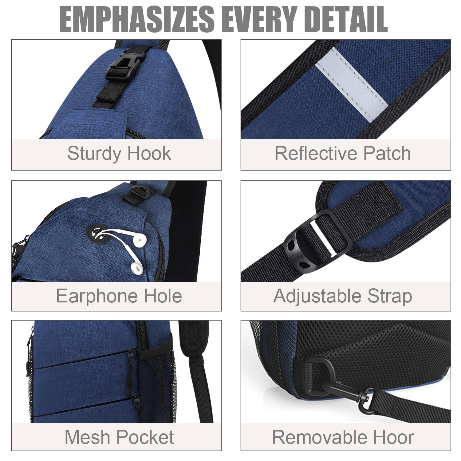 Pritent Crossbody Bags for Women Men Trendy Sling Bag Bakpack Casual Chest Bag with Convertible Shoulder Strap Travel Cross Body