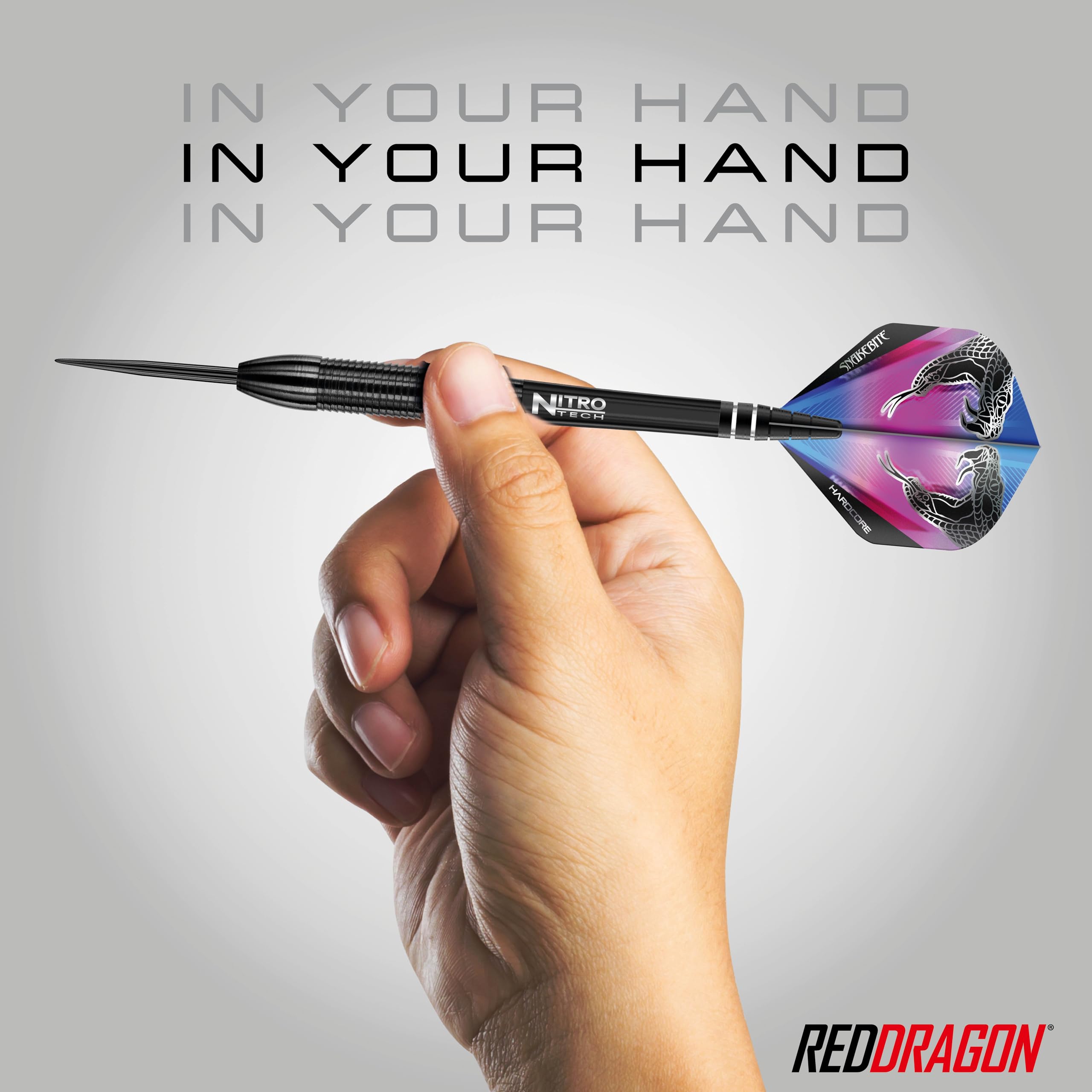 Red Dragon Peter Wright Snakebite 3: 26G Tungsten Darts Set With Flights And Stems