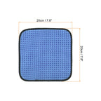 Patikil Bowling Ball Towel 8X8 Inch, Microfiber Shammy Pad For Bowling Ball, Blue