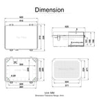 Qilipsu Clear Hinged Cover Stainless Steel Latch 410X310X180Mm Junction Box With Mounting Plate, Universal Ip67 Project Box Wate