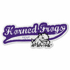 Rico Industries Ncaa Tcu Horned Frogs Distressed Shape Cut Pennant - Home And Living Room D  Cor - Soft Felt Ez To Hang 18X0.10X