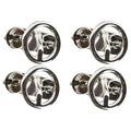 MARINE CITY Mount Ski Tow Hooks - 316 Stainless Steel, Mirror-Polished Finish, Corrosion-Resistant - 2-1/2    Ring Diameter, for
