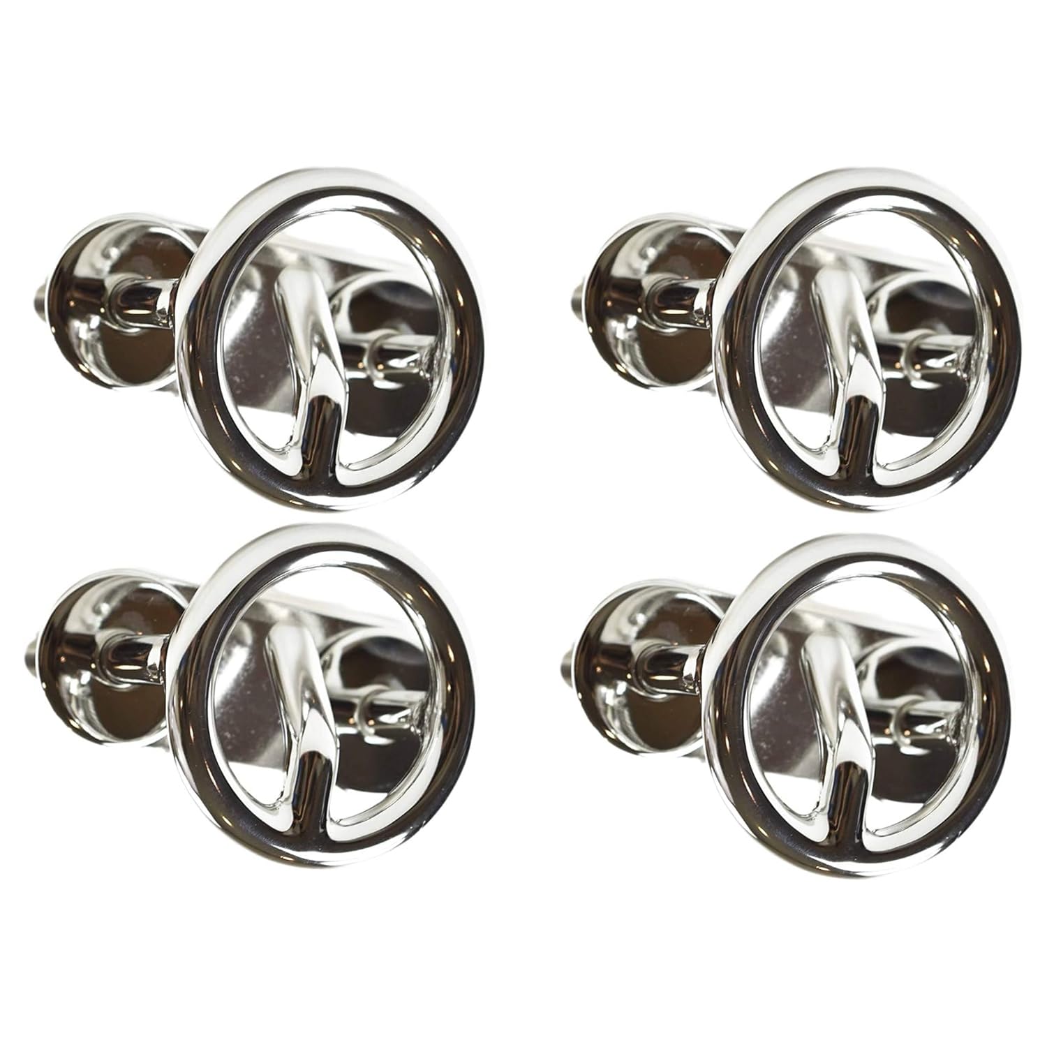 MARINE CITY Mount Ski Tow Hooks - 316 Stainless Steel, Mirror-Polished Finish, Corrosion-Resistant - 2-1/2    Ring Diameter, for
