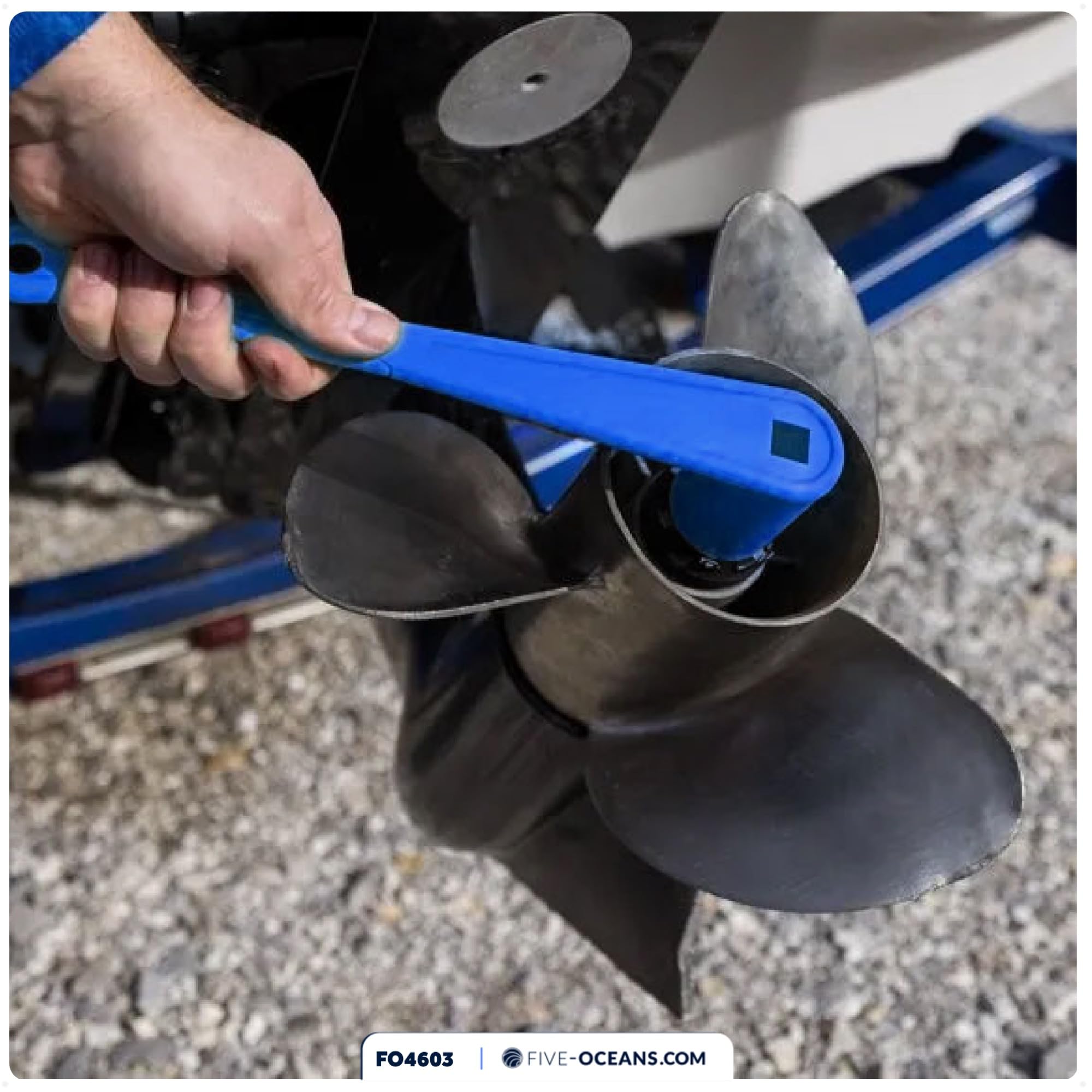 Five Oceans Prop Wrench, Floating Boat Propeller Wrench 1 1/16 Inches Nuts For Outboards And Stern Drives, Ideal Pontoon, Sport