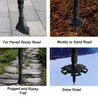 Hiking Walking Sticks Rubber Tips 10 Pack, Replacement Tips Protectors, Snow Baskets, Mud Baskets Set For Trekking Poles, Fits M