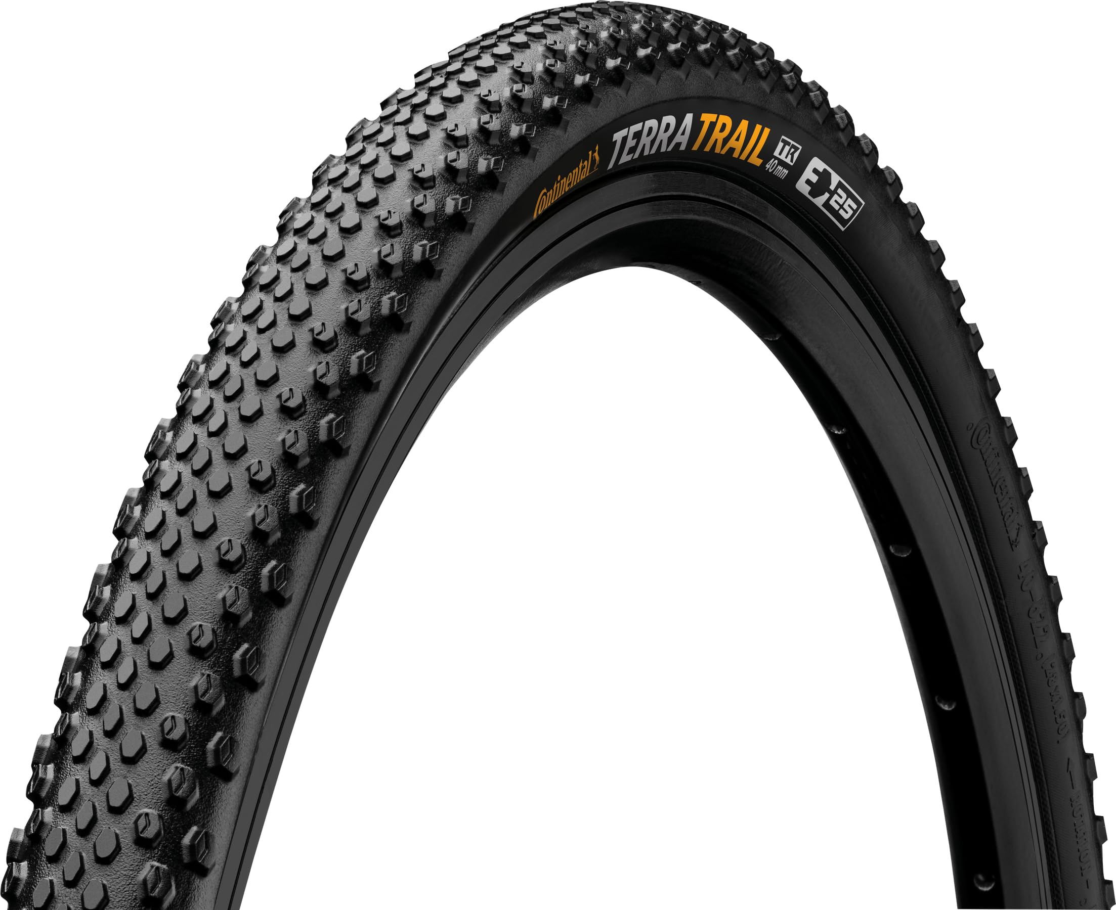 Continental Terra Trail - Black - Tubeless Gravel Bike Tire | Fast Rolling with Confident Cornering Control - E25 Ebike Rated - 