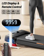CURSOR FITNESS Walking Pad with 15% Incline 0.6-7MPH Quiet Foldable Treadmill for Home Office Under Desk 2.5HP Walking Treadmill