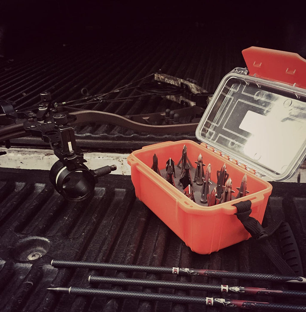 Guardian Hunting #1 Broadhead Case Best Broadhead Box Ultra Rugged & Durable. Holds 12-3 Inch Length Broadheads. Plastic Waterpr