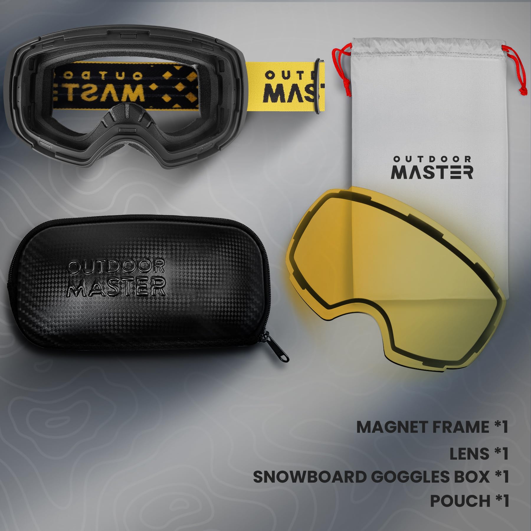 OutdoorMaster Ski Goggles PRO - Frameless, Interchangeable Lens 100% UV400 Protection Snow Goggles for Men & Women (Photochromic
