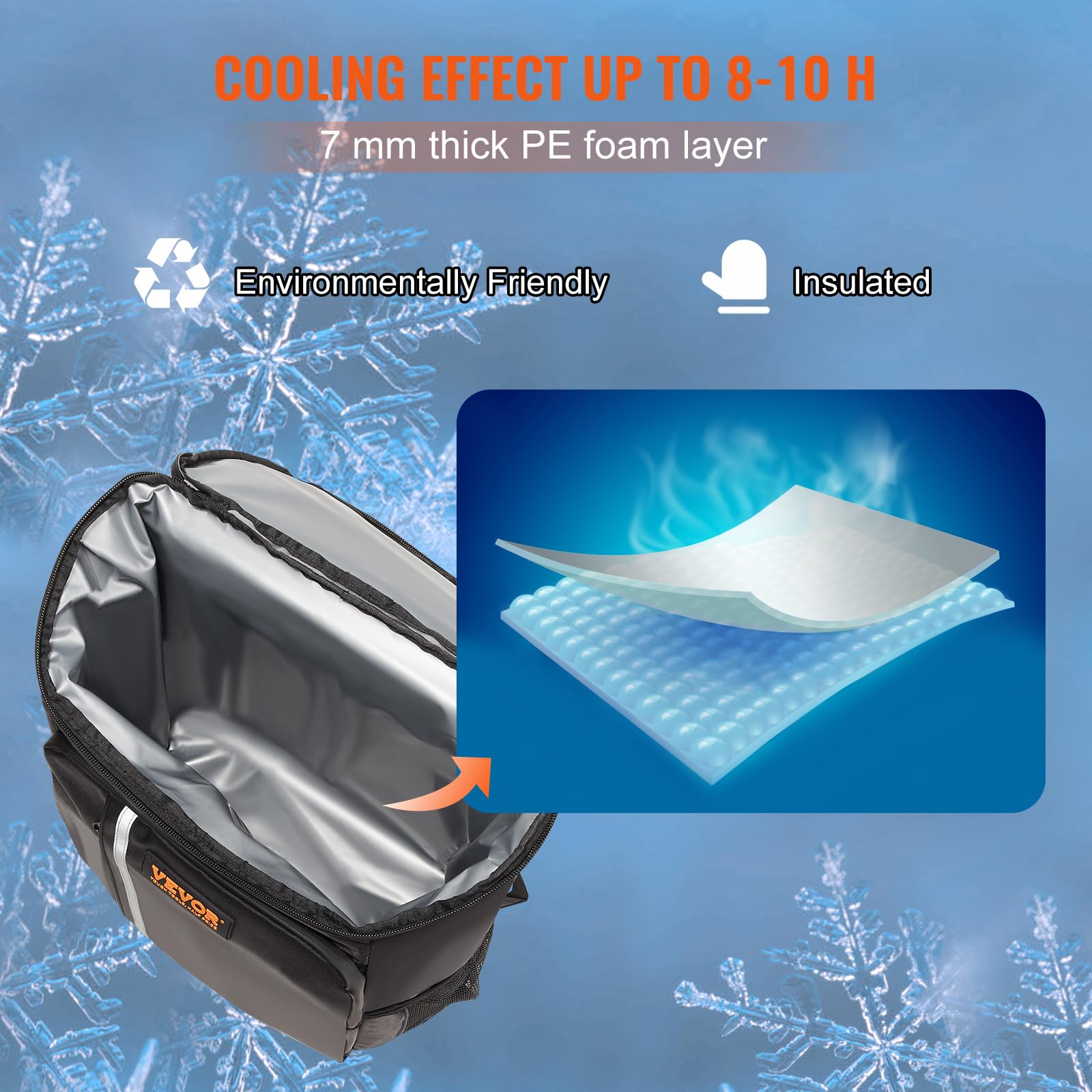 Vevor Cooler Backpack, 20L Capacity, Waterproof And Leakproof, Adjustable Shoulder Straps, Lightweight, Black