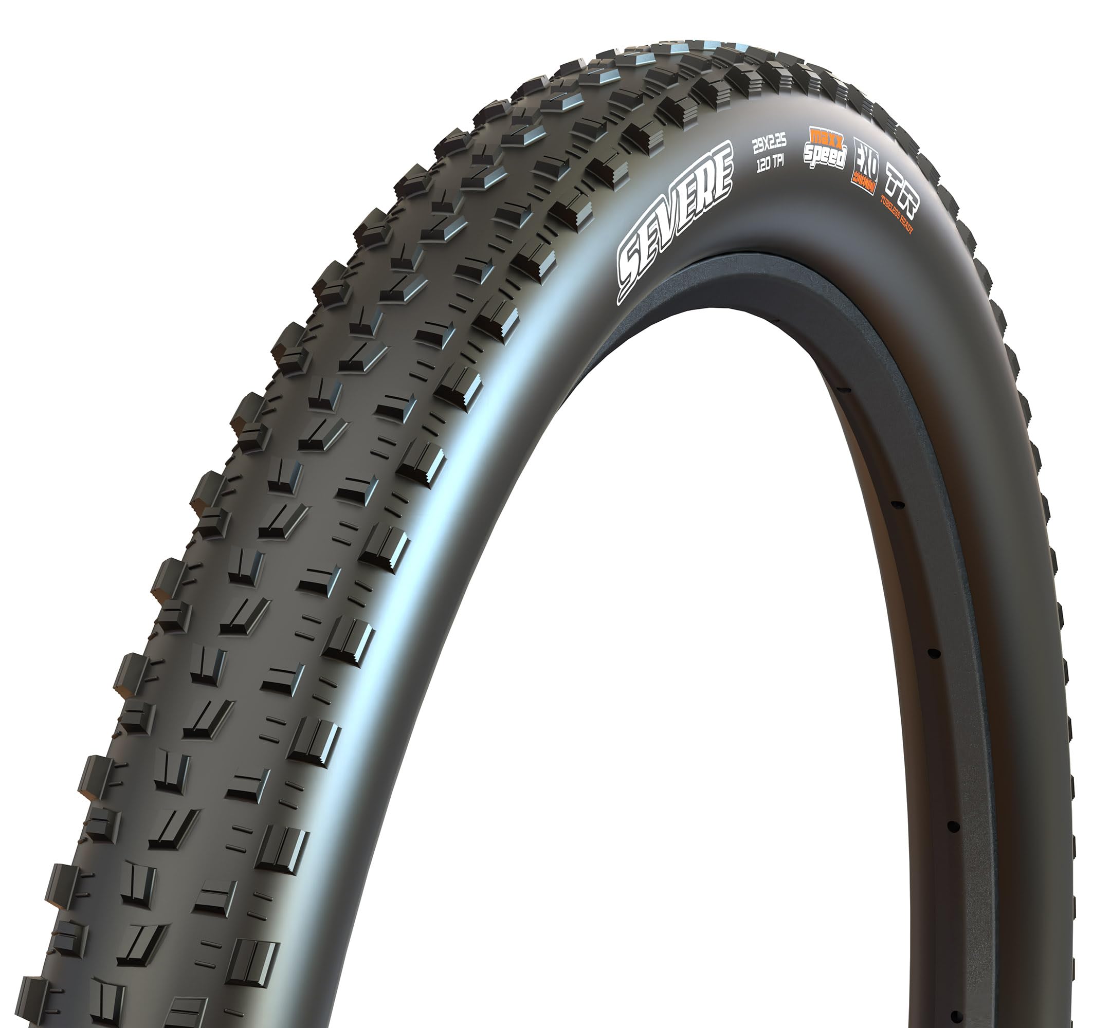 MAXXIS Severe - 27.5x2.25 - MaxxSpeed, EXO, E25 | MaxxSpeed - EXO - E25 Rating, Tubeless | Low-Volume Casing, Open Tread Design