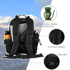 Hannibal Tactical 30L Molle Assault Pack, Tactical Backpack Military Army Camping Rucksack With Bottle Holder, 3-Day Pack, Black
