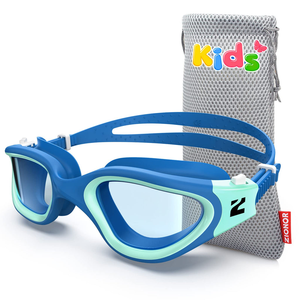 Zionor Kids Swim Goggles, G1Mini Se Anti-Fog Crystal Clear Swimming Goggles For Kids Age 6-14, Leak Proof Kids Swimming Goggles 