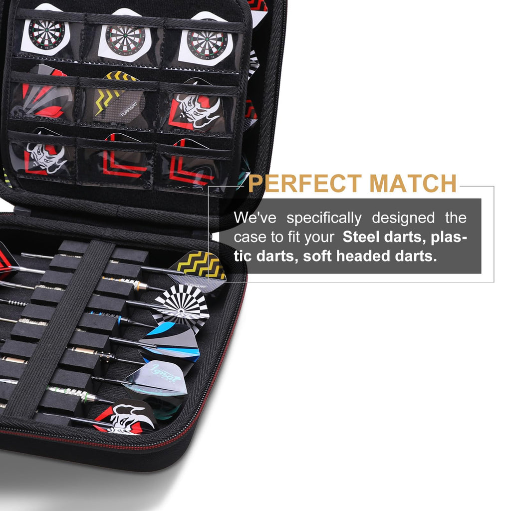 Ltgem Eva Darts Case For All Specifications Of Darts Steel Tip And Soft Tip Darts,Plastic Dartscompatible With 18 Darts And Dart
