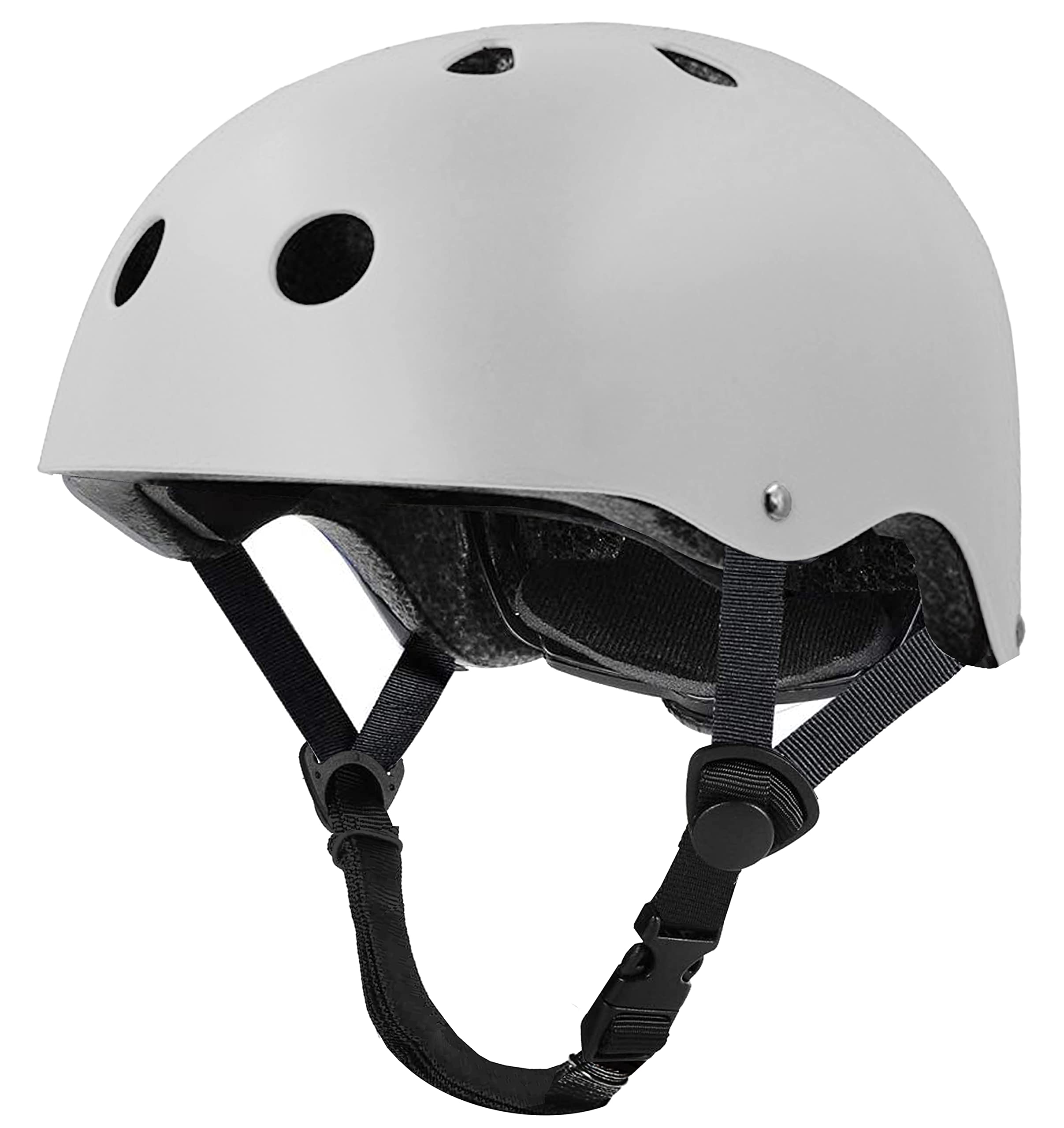 Tourdarson Skateboard Helmet Impact Resistance Ventilation Multi-Sport For Youth & Adults (White,Large)