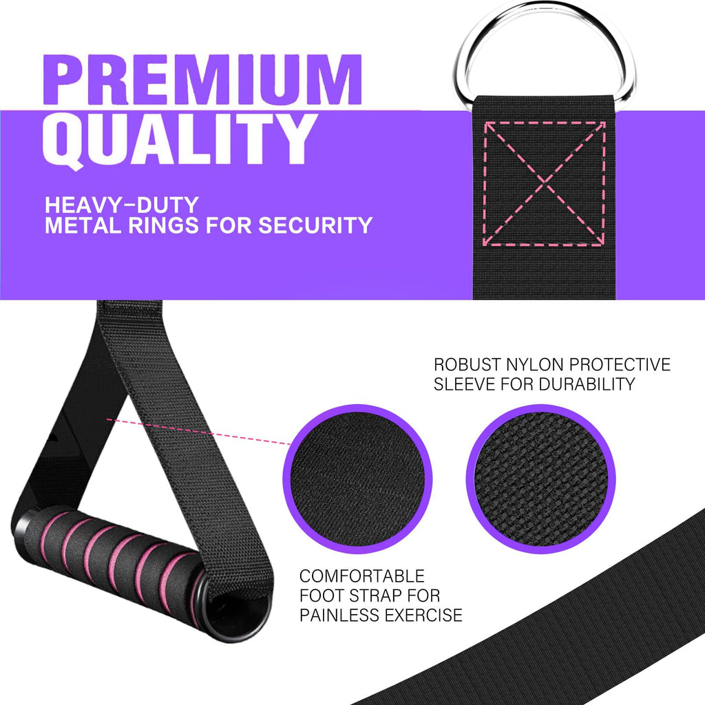 Pilates Bar Kit with Resistance Bands, Upgraded 3-Section with Stackable Bands Workout Equipment for Legs,Hip,Waist and Arm Full