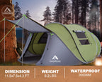 4-5 Person Easy Pop Up Tent Waterproof Automatic Setup 2 Doors-Instant Family Tents For Camping Hiking & Traveling
