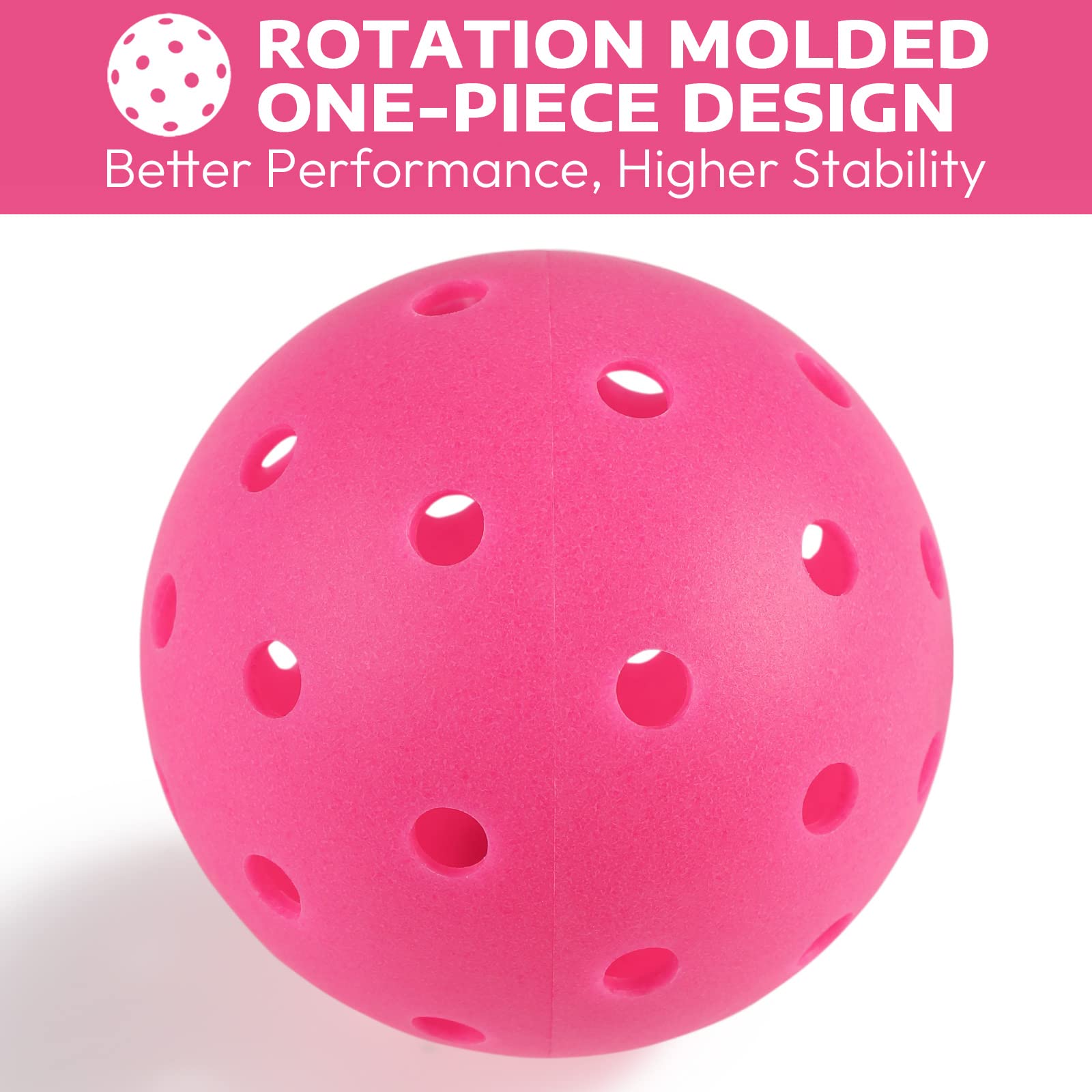 A11N S40 Outdoor Pickleball Balls- Usapa Approved, 3-Pack, Fuchsia