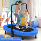 Ancheer Foldable Trampoline, Mini Rebounder Trampoline With Adjustable Handle, Exercise Trampoline For Indoor/Garden/Workout Car
