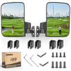 10L0L Golf Cart Mirror No Drilling Side Mirrors Universal For Club Car, Ezgo,Yamaha, Folding Side Rear View Mirrors Adjustable 1