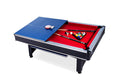 Rack Scorpius 7-Foot Multi Game Billiard/Pool With Table Tennis (Red Felt With Black Body) - The Ultimate Entertainment For Frie