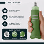 FITLY Soft Flask - (300 ml) - Shrink As You Drink Pocket Soft Water Bottle for Hydration Pack/Running Vest - Folding Water Bottl