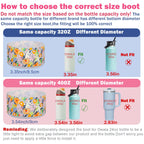 Heyskay 2Pcs Silicone Boot For Owala Flask Water Bottle 24Oz Anti-Slip Protective Sleeve For Owala Twist,Freesip And Flip Stainl