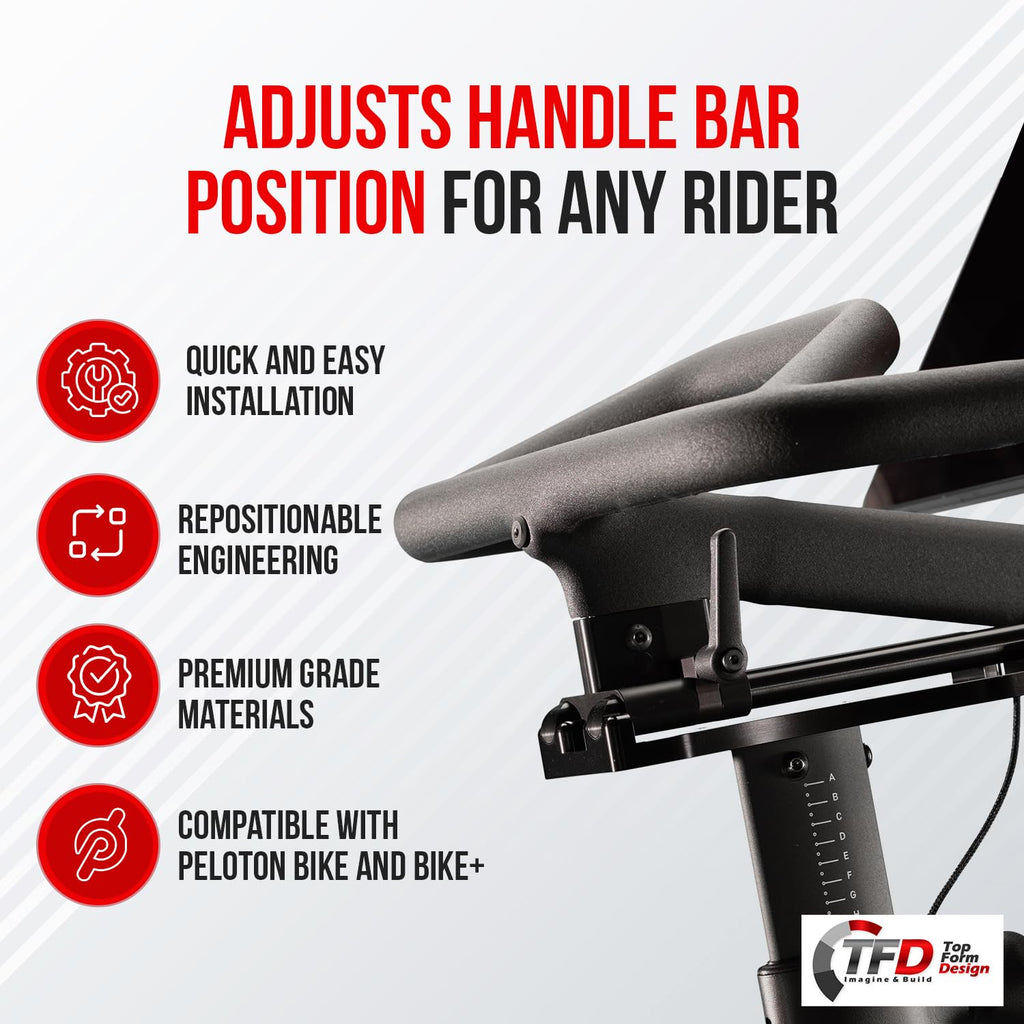 Tfd Adjuster, Compatible With Peloton Bike & Bike+ (Original Gen 3 & Bike Plus), Made In Usa - Handlebar Mod Adjusts Handle Bar
