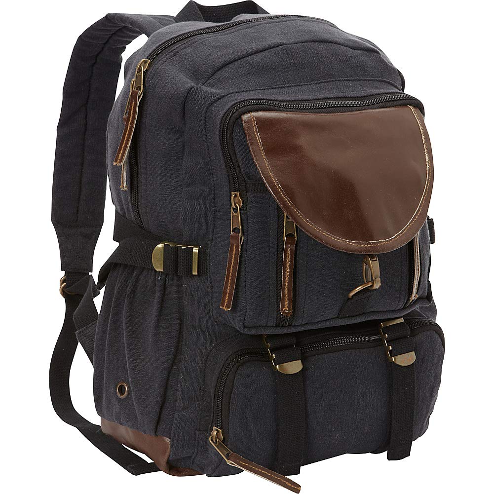 Retro Parisian City Daypack - Black