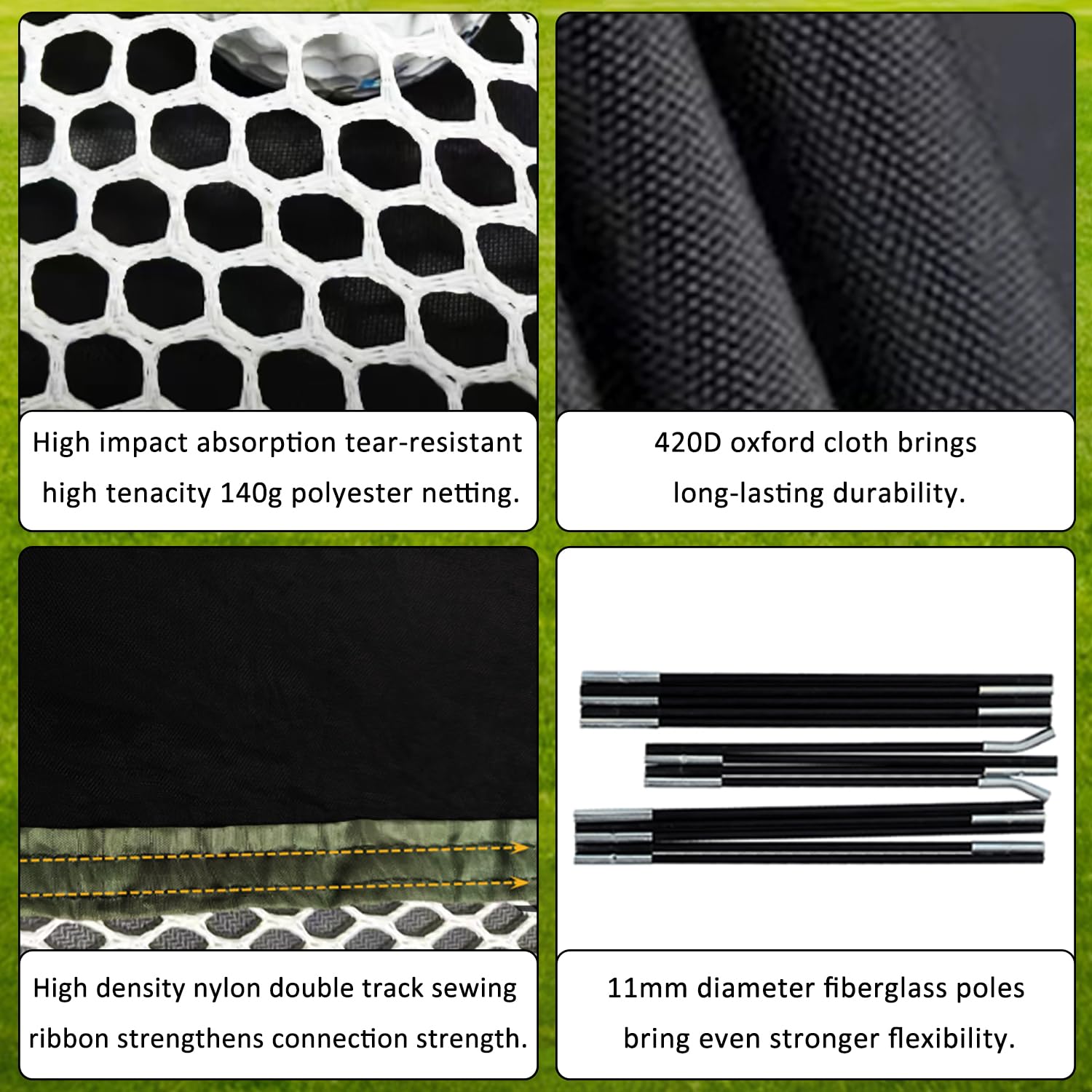 Golf Practice Net Golf Net For Backyard Golf Nets For Indoor Use Driving Range Net Golf Hitting Nets 12X7X66Ft Home Driving Rang