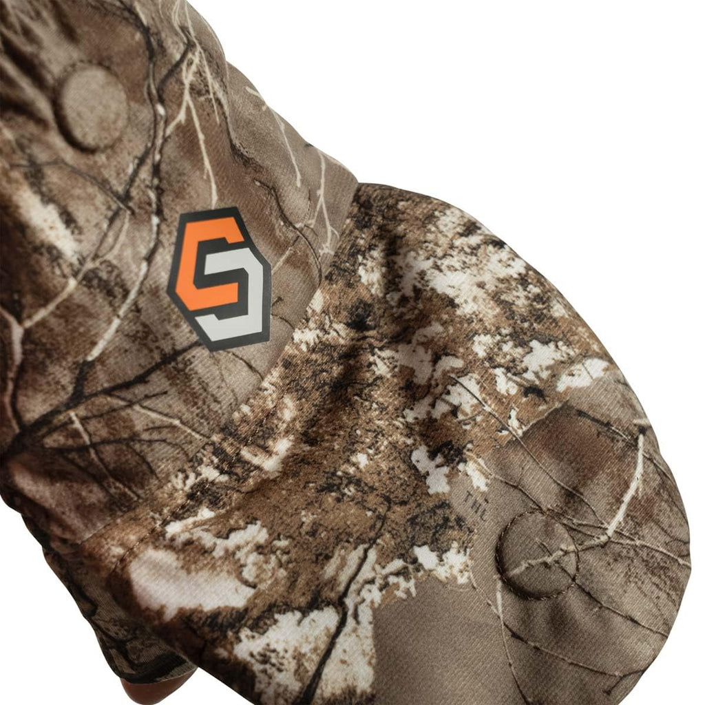 Scentlok Fleece Winter Camo Pop Top Camo Hunting Gloves (Realtree Edge, Medium)