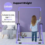 Watbkhe Kids Gymnastics Bar Gymnastic Equipment For Home Adjustable Height Gymnastic Training Bar Gymnastic Stuff For 3-7 Years