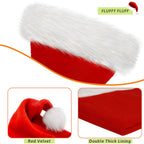 Bsvi Christmas Hat, Xmas Hat Holiday For Adults Unisex Santa Hat For Party Supplies (2-Pcs)