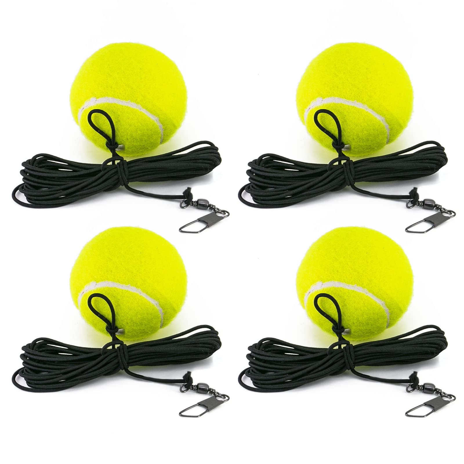 CHEGIF Tennis Training Ball with String, 4 pcs Tennis Trainer Balls Self Practice Trainer Tool, Tennis Ball Training Equipment f