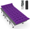 Slendor Folding Camping Cot With Mattress, 74 L X 28 W X 15 H Camp Cots For Adults, Portable Sleeping Cot Bed For Tent, Office,