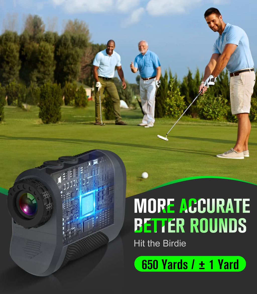 Gakolf Laser Golf Rangefinder With Slope Switch And Fast Acquisition?650 Yard Range Finder Golfing With Flag Lock Vibration And